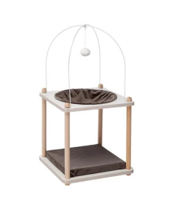 MOBILE PER GATTI "YOKO" COMPLETO DI AMACA E GIOCO PENDENTE, 38X38X78 CM - FERPLAST